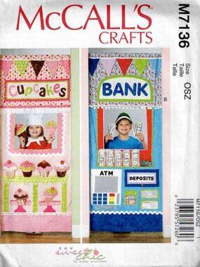 NINE PATTERNS FOR CHILDREN'S CRAFTS - STUFFED ANIMALS, PLAY HOUSES, RUGS, MORE